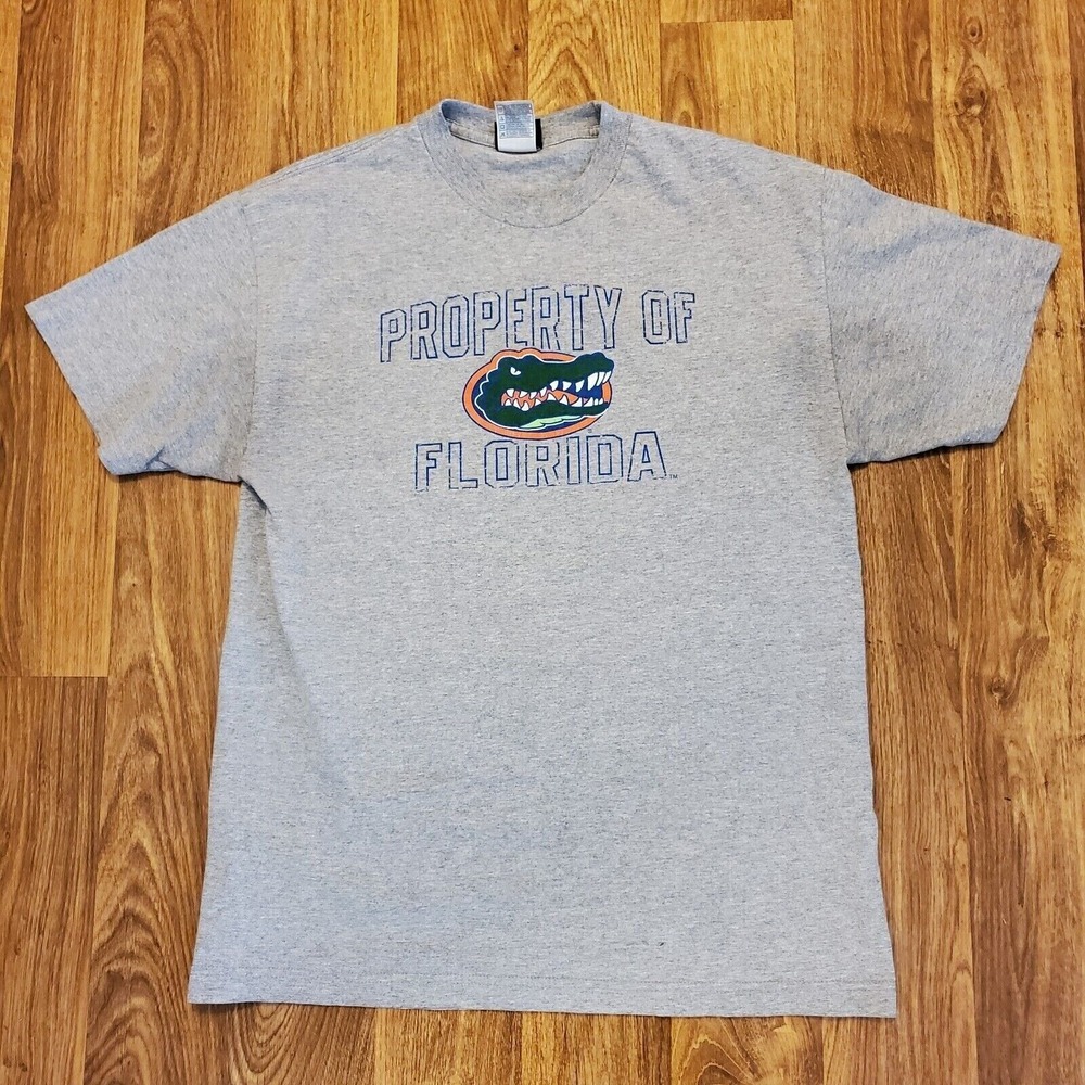 Vintage Florida Gators Shirt Adult Large‎ Gray Property Of Florida Team Apparel